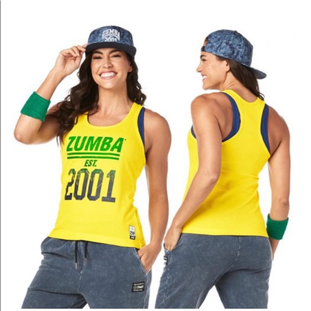 ZUMBAWEAR ZUMBA EST. 2001 RIBBED TANK Sz S